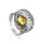 Bold Silver Ring With Lemon Amber The Venus, Ring Size: 11 / 20.5, image 