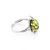 Bright Sterling Silver Ring With Green Amber The Selena, Ring Size: 4 / 15, image 