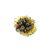 Green Amber Ring The Chrysanthemum, Ring Size: Adjustable, image 