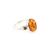 Oval Silver Ring With Cognac Amber The Prussia, Ring Size: 5 / 15.5, image 