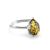 Sterling Silver Ring With Green Amber The Twinkle, Ring Size: 6 / 16.5, image 