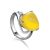 Honey Amber Ring In Sterling Silver The Acapulco, Ring Size: 5 / 15.5, image 