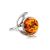 Elegant Amber Ring In Sterling Silver The  Phoenix​ Collection​, Ring Size: 5.5 / 16, image 