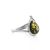 Sterling Silver Ring With Green Amber The Fiori, Ring Size: 7 / 17.5, image 