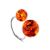 Adjustable Silver Ring With Cognac Amber The Paris, Ring Size: Adjustable, image 