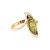 Refined Golden Ring With Green Amber, Ring Size: 5.5 / 16, image 