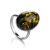 Silver Amber Adjustable Ring The Goji, Ring Size: Adjustable, image 