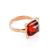 Golden Ring With Bright Amber Stone, Ring Size: 5.5 / 16, image 