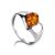 Красивое кольцо «Эвридика» из серебра и коньячного янтаря 17, Ring Size: 11.5 / 21, image 