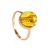 Exclusive Golden Ring With Amber And Inclusions The Clio, Ring Size: 7 / 17.5, image 