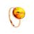 Unique Amber Stone Golden Ring With Inclusions The Clio, Ring Size: 7 / 17.5, image 