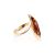 Refined Golden Ring With Cognac Amber, Ring Size: 4 / 15, image 