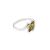 Refined Silver Ring With Amber Center Stone The Amaranth, Ring Size: 5 / 15.5, image 