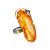 Lemon Amber Cocktail Ring In Gold Plated Silver The Rialto, Ring Size: Adjustable, image 
