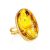 Amber Cocktail Ring With Insect Inclusions The Clio, Ring Size: Adjustable, image 