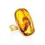 Amber With Inclusion Cocktail Ring The Clio, Ring Size: Adjustable, image 