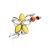 Silver Floral Ring With Multicolor Amber Stones The Verbena, Ring Size: 9.5 / 19.5, image 