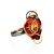 Handcrafted Amber Ring In Gold Plated Silver The Rialto, Ring Size: Adjustable, image 
