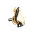 Bold Gold-Plated Cocktail Ring With Mammoth Tusk The Era, Ring Size: Adjustable, image 