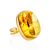 Amber Cocktail Ring With Insect Inclusions The Clio, Ring Size: Adjustable, image 