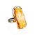 Handcrafted Honey Amber Cocktail Ring In Gold Plated Silver The Rialto, Ring Size: Adjustable, image 