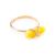 Gold Plated Ring With Honey Amber The Scandinavia, Ring Size: 5.5 / 16, image 