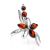 Floral Ring With Amber In Silver The Verbena, Ring Size: 10 / 20, image 