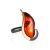 One Size Amber Ring In Gold-Plated Silver The Rialto, Ring Size: Adjustable, image 