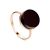 Geometric Gold Plated Amber Ring The Furor, Ring Size: Adjustable, image 