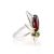 Stylish Multicolor Amber Ring In Silver The Pegasus, Ring Size: 5 / 15.5, image 