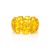 Lemon Amber Elastic Ring, Ring Size: Adjustable, image 