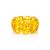 Lemon Amber Elastic Ring, Ring Size: Adjustable, image 