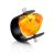 Designer Unisex Rubber Ring With Natural Amber The Grunge, Ring Size: / 23, image 