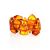 Cognac Amber Elastic Ring, Ring Size: Adjustable, image 