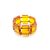 Cognac Amber Elastic Ring, Ring Size: Adjustable, image 
