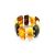 Multicolor Amber Stretch Ring, Ring Size: Adjustable, image 