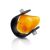Unisex Rubber Ring With Natural Amber Stone The Grunge, Ring Size: 13 / 22, image 