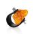 Rubber Adjustable Ring With Bold Amber Centerpiece The Grunge, Ring Size: 10 / 20, image 