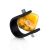 Rubber Unisex Ring With Textured Amber The Grunge, Ring Size: / 23, image 