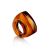 High Polished Amber Ring, Ring Size: 7 / 17.5, image 
