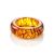 Natural Amber Band Ring The Magma, Ring Size: 9 / 19, image 