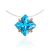 Invisible Necklace With Blue Crystal In Gold The Aurora, Length: 42, image 
