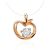Apple Motif Gold Crystal Pendant Necklace The Aurora, Length: 41, image 