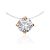Bright White Crystal Invisible Necklace The Aurora Collection, Length: 42, image 