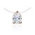 Minimalistic Invisible Necklace With Drop Crystal Pendant The Aurora Collection, Length: 40, image 