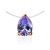 Invisible Necklace With Teardrop Crystal In Gold The Aurora, Length: 42, image 