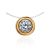 Invisible Necklace With Crystal In Gold The Aurora, Length: 38, image 
