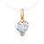 Invisible Necklace With Heart Shaped Crystal In Gold The Aurora, Length: 38, image 