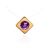 Invisible Necklace With Square Golden Pendant The Aurora, Length: 40, image 