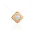 Golden Pendant Invisible Necklace The Aurora, Length: 40, image 